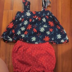 Red White And Blue Dress y Top with Polka Dot Bloomers